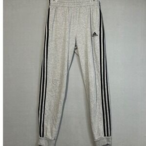 Adidas Gray Jogger Sweatpants‎ Boys Size Large Regular Fit Athleisure Athletic
